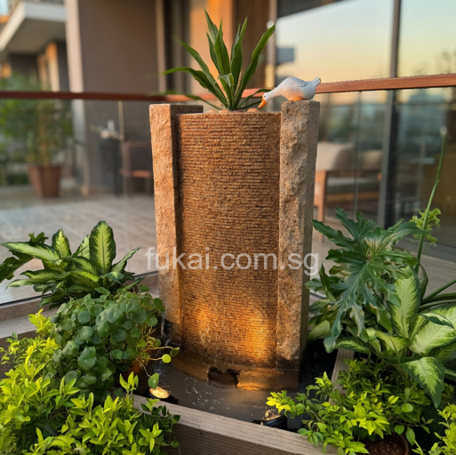 Wealth Accumulated Granite Water Feature